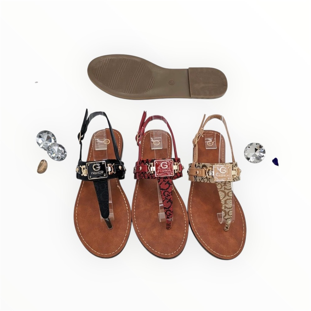 Angels Women's Sandals - Black, Red, Tan